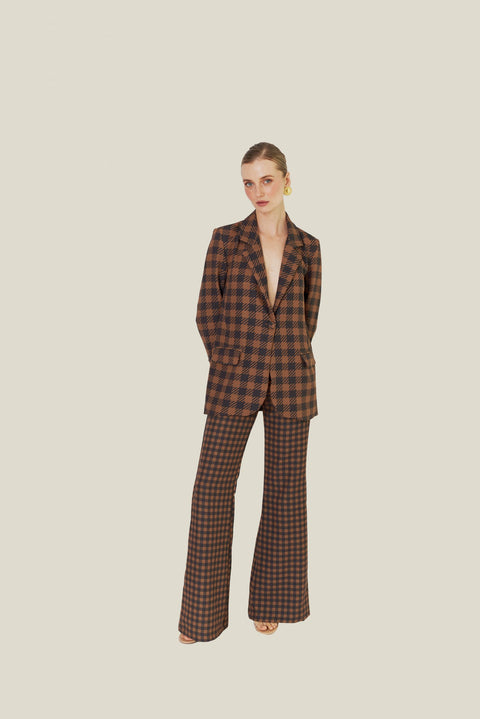 BROWNSTONE CHECK PANTS