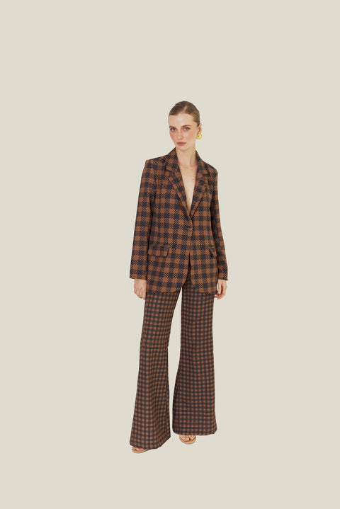 BROWNSTONE CHECK PANTS