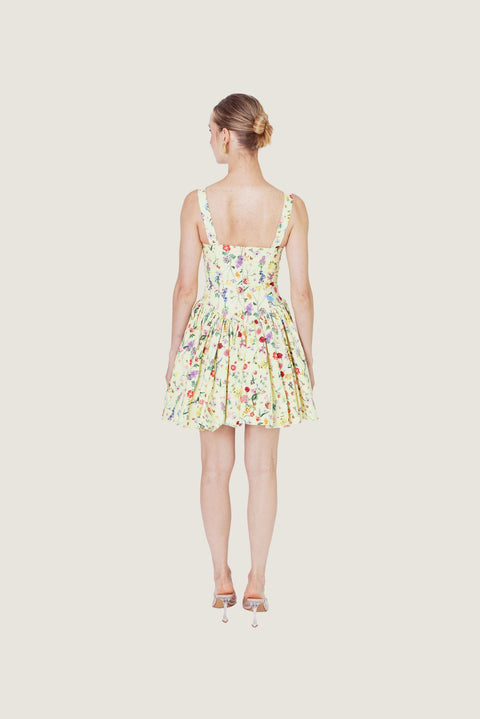 YELLLOW BLOSSOM MINI DRESS