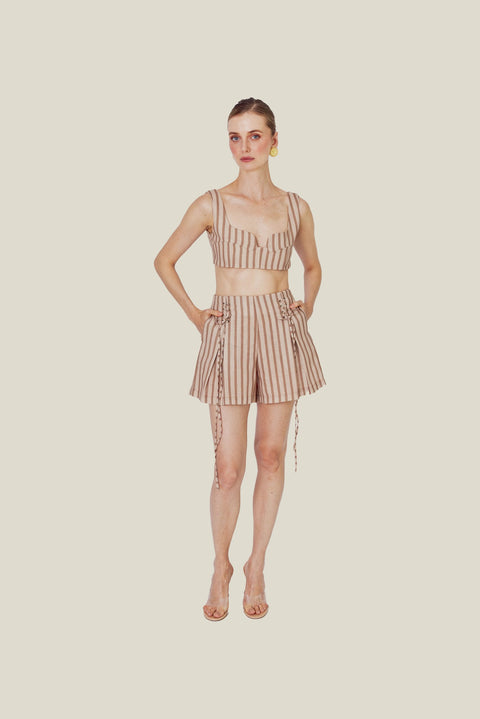 OAKWOOD STRIPED LINEN BLAZER