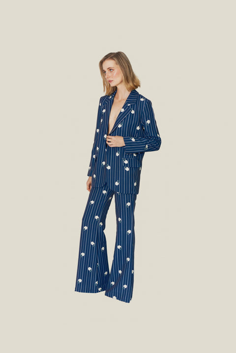 ETERNAL STRIPE BLOOM BLAZER