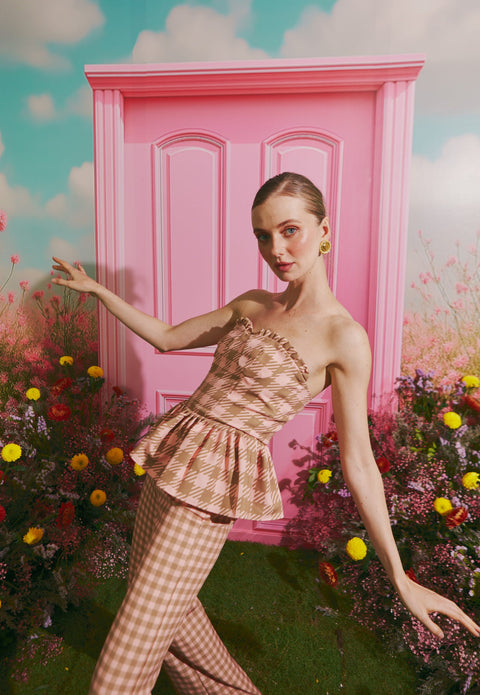 PINKSTONE CHECK  PANTS