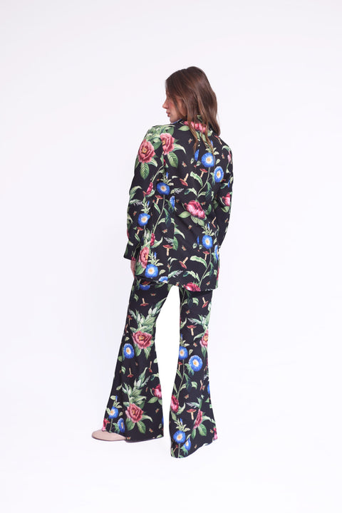 BLACK FLORAL BLAZER